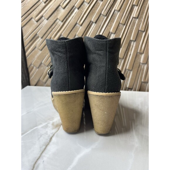 Stella McCartney Wedge Boots for Women for sale | eBay STELLA McCARTNEY 37 Us  7 Faux Suede Faux Shearling Gum Wedge Heels Boots Black